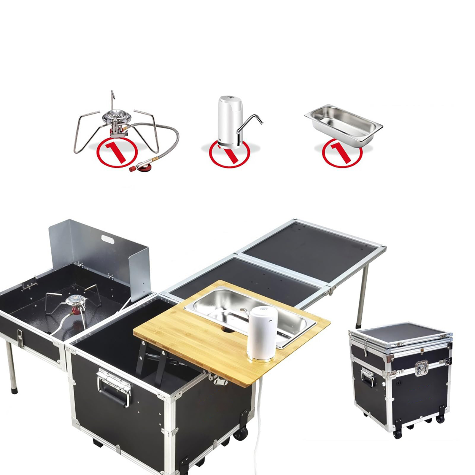 Camping Cooking Box Set - Outdoor Camping Cooking Set Camping Mobile