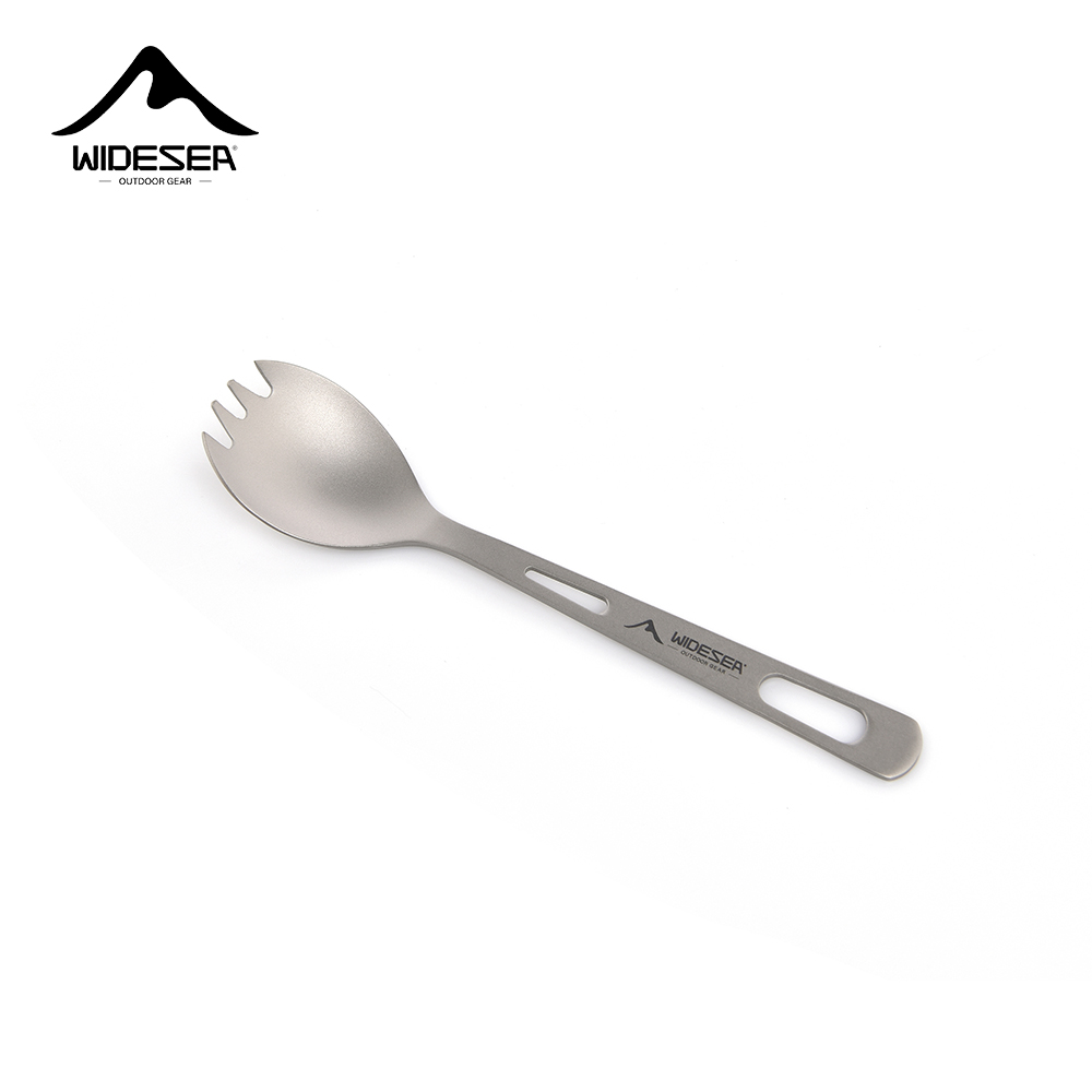Camping Cooking Set With Kettle - Widesea Camping Cooking Set Spork Titanium