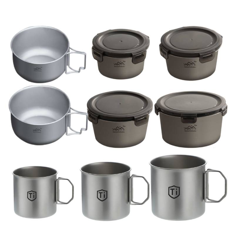 Camping Cooking Box Set - Metal Bento Box with Airtight lid