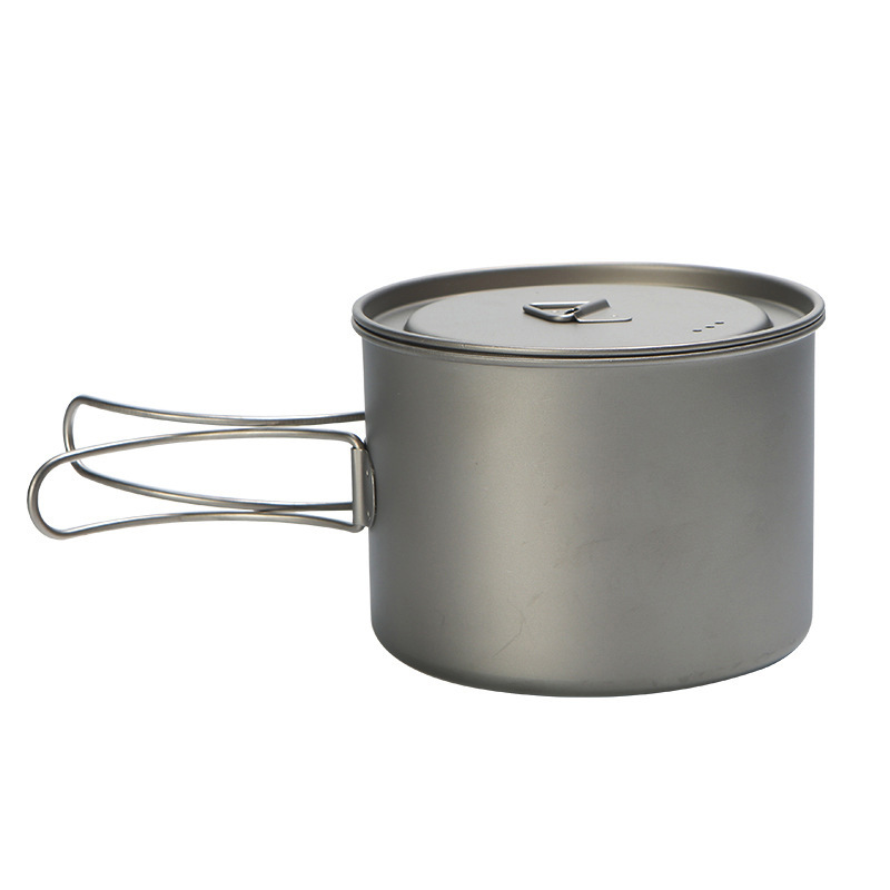 Camping Cooking Ware - Outdoor Picnic Titanium Cooking Pot 750ml