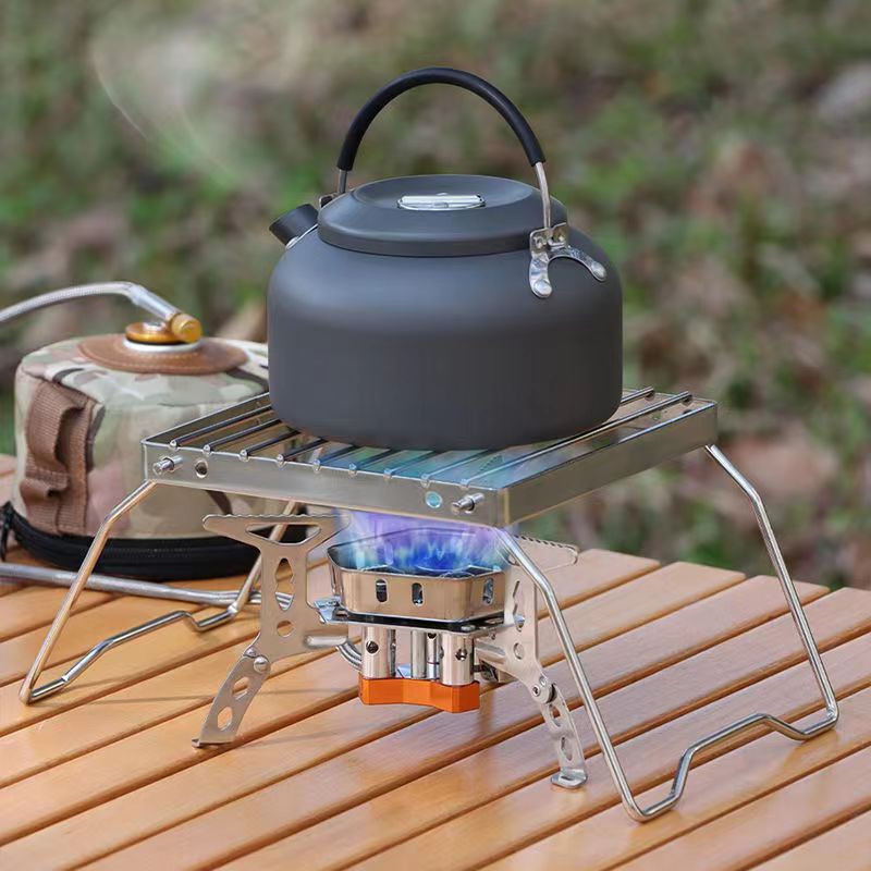 Camp Grill Portable Folding - Outdoor Stainless Steel Stove Holder Camping