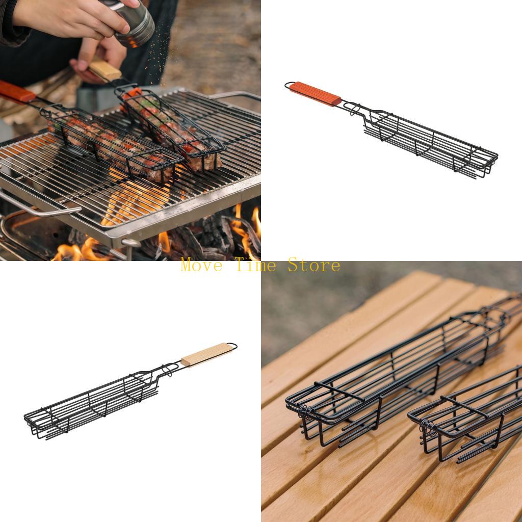 Camping Cooking Vegetables - 92ME Handle BBQ Grills Basket for