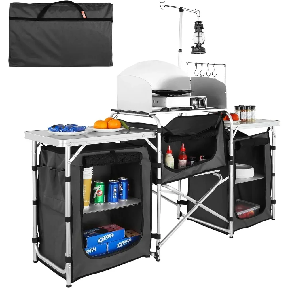 Camping Cooking Cupboard - A Camping Kitchen Table, Folding Outdoor