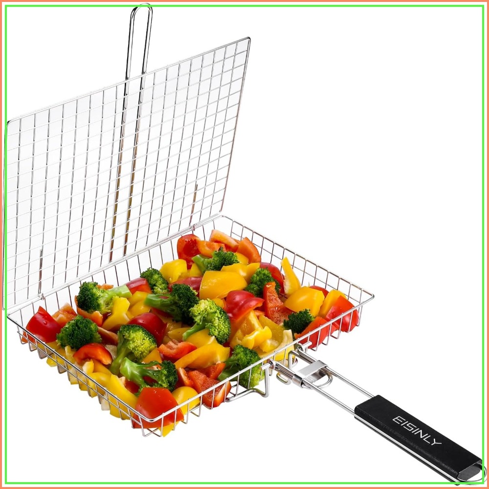 Camping Cooking Vegetables - Portable Grill Basket, BBQ Grilling Basket