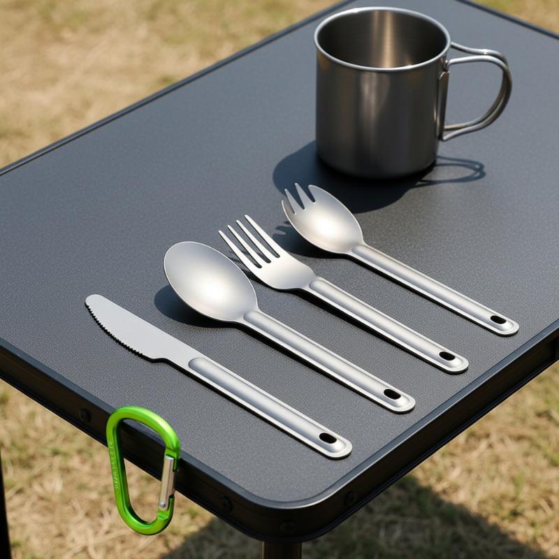 Camping Cooking Trangia - Portable Titanium Long Handle Spoon Set