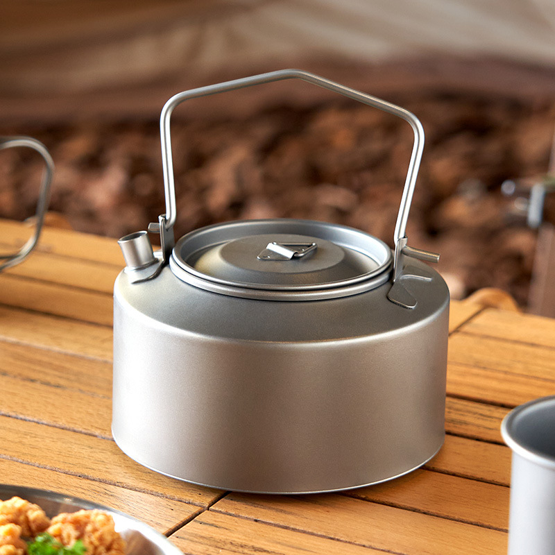 Camping Cooking Appliances - Camping Water Cooking Kettle Titanium Kettle
