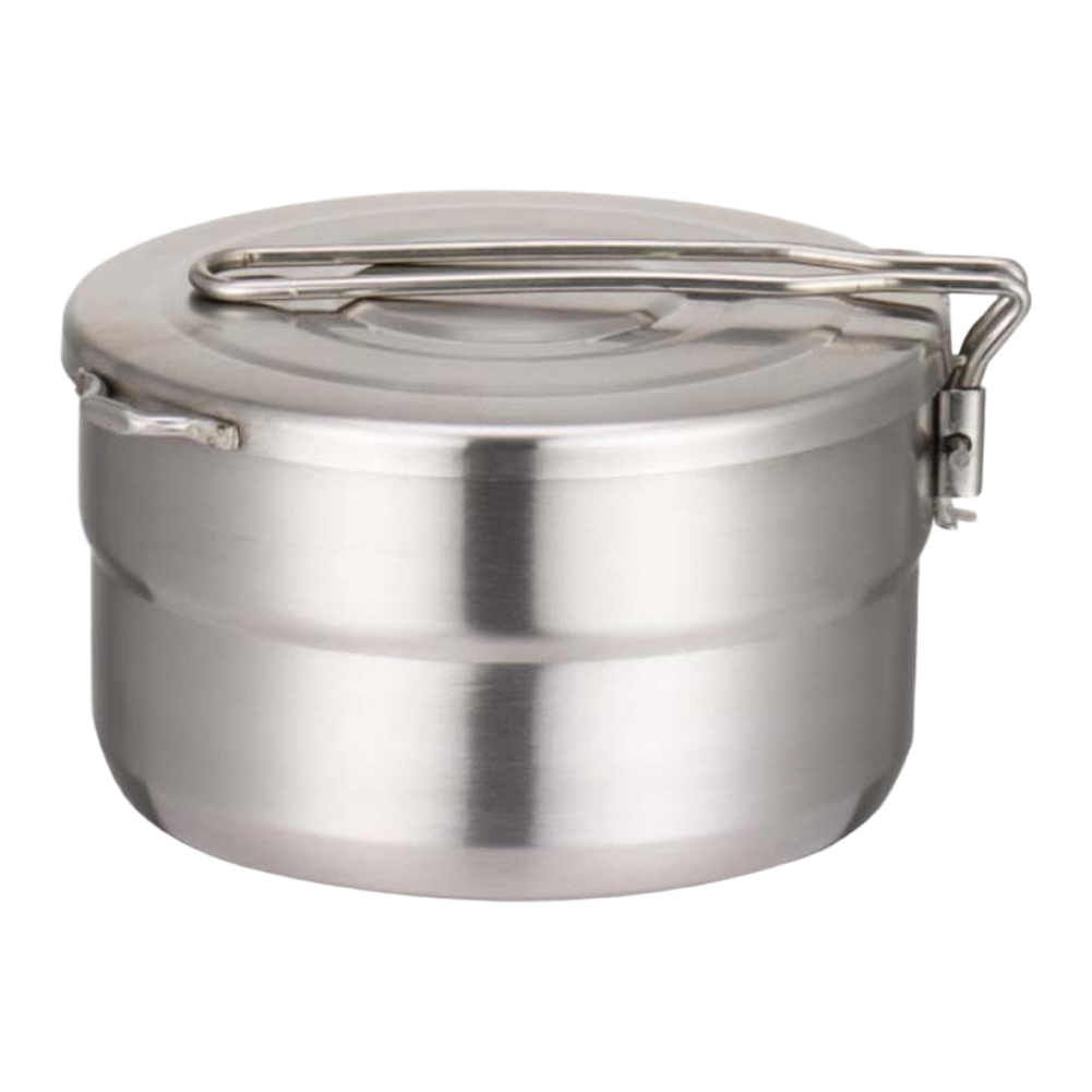 Camping Cooking Materials - Stainless Steel Outdoor Pot with Folding