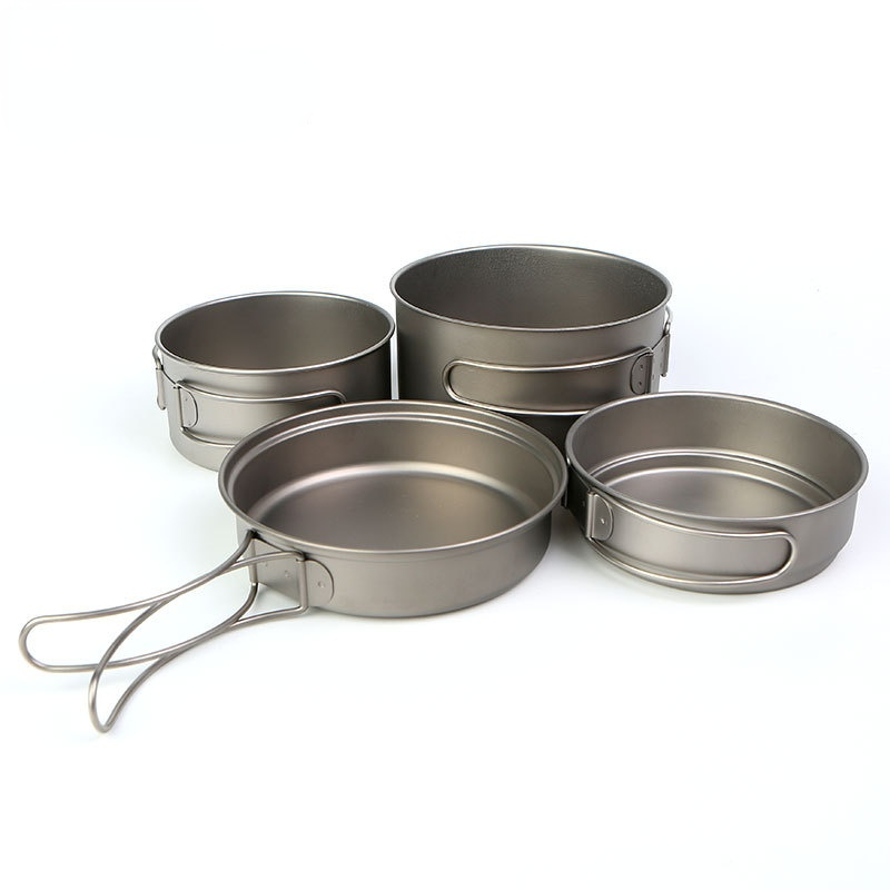 Camping Cooking Noodles - 650ml or 1050ml Set Pot Combination