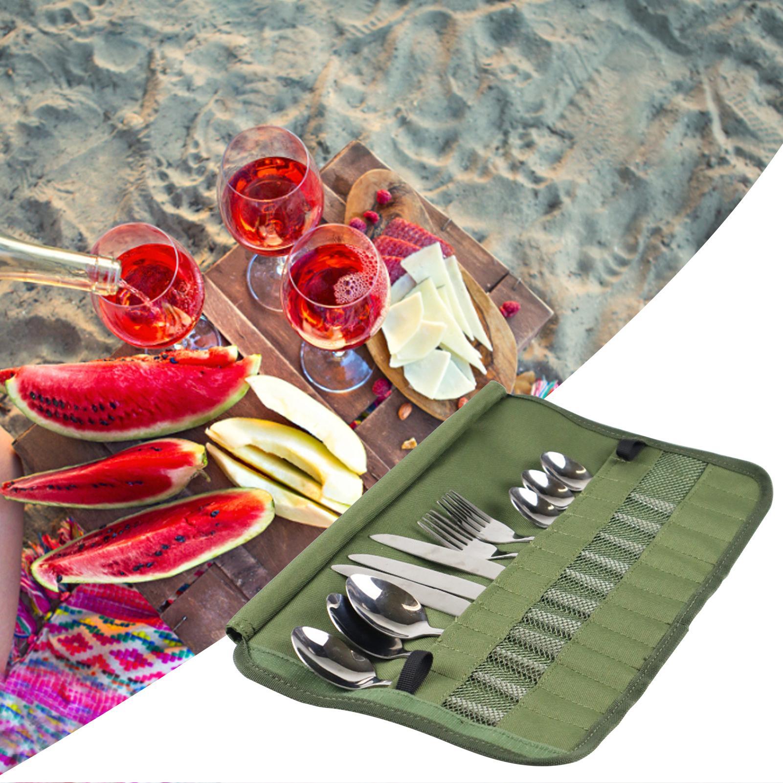 Camping Tableware Roll Bag Kit - огляд і ціна Camping Cooking Box Set