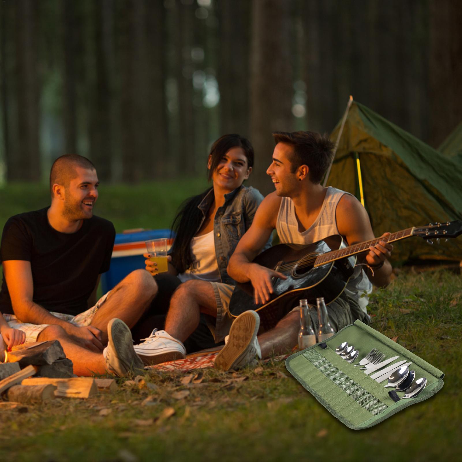 Camping Tableware Roll Bag Kit - огляд і ціна Camping Cooking Box Set
