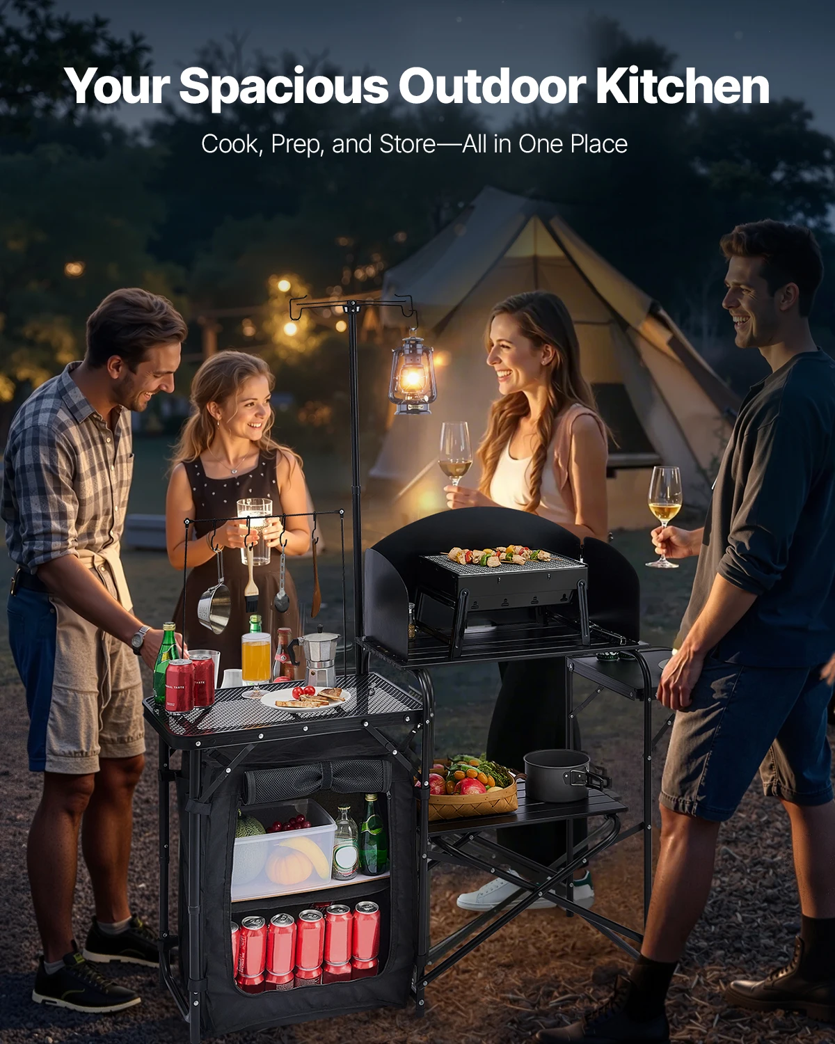 Folding Camping Table Outdoor  - огляд і ціна Camping Cooking Cupboard