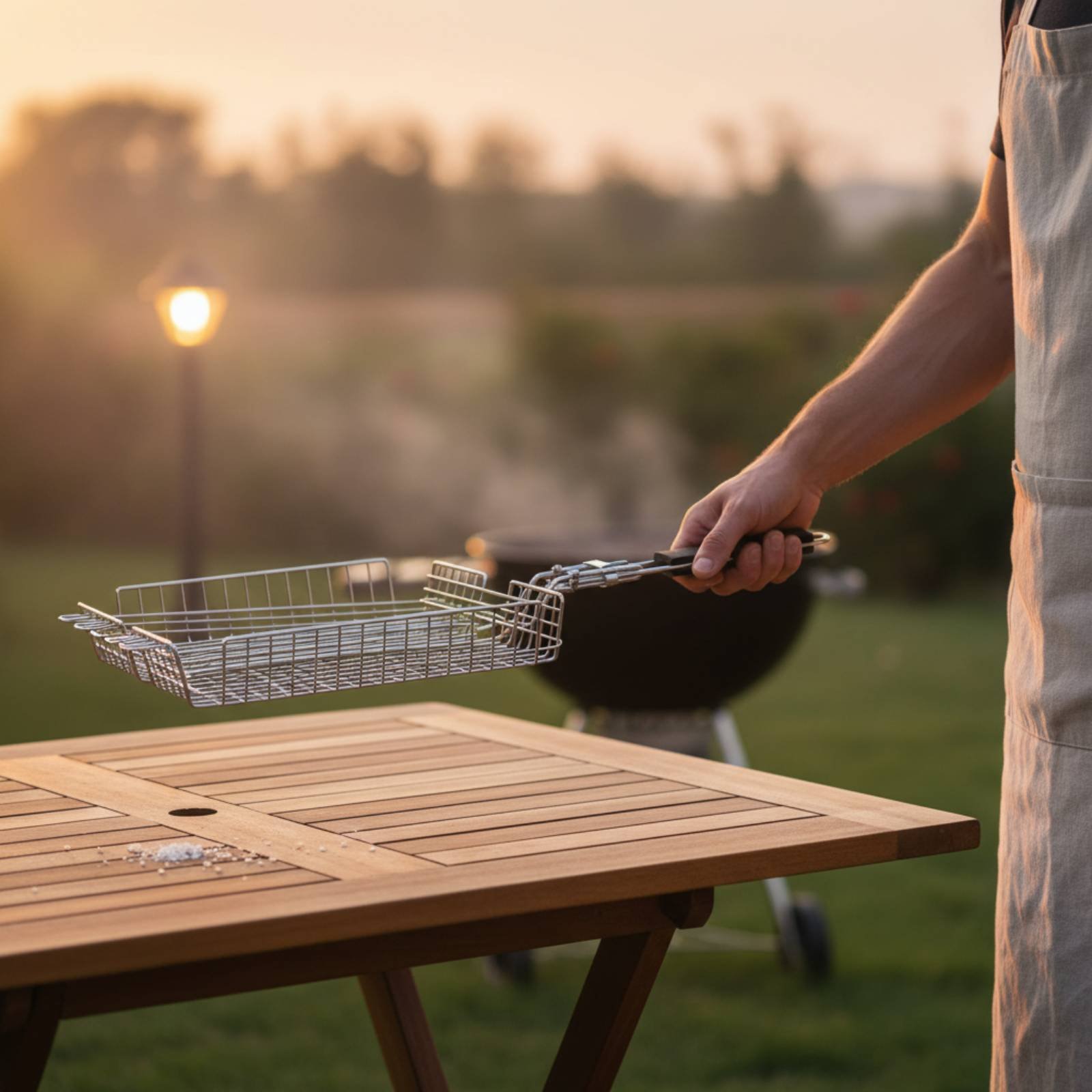 Wood Handle Grill Basket Porta - огляд і ціна Camp Grill Portable Folding