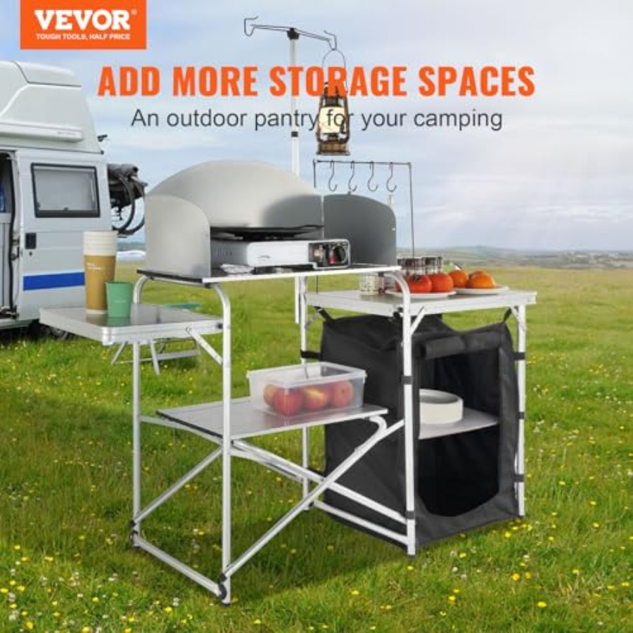 Camping Kitchen Table, Folding - огляд і ціна Camping Cooking Cupboard