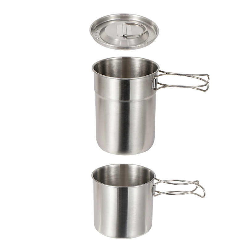 2Pcs/Set Camping Kettle Stainl - огляд і ціна Camping Cooking Set With Kettle