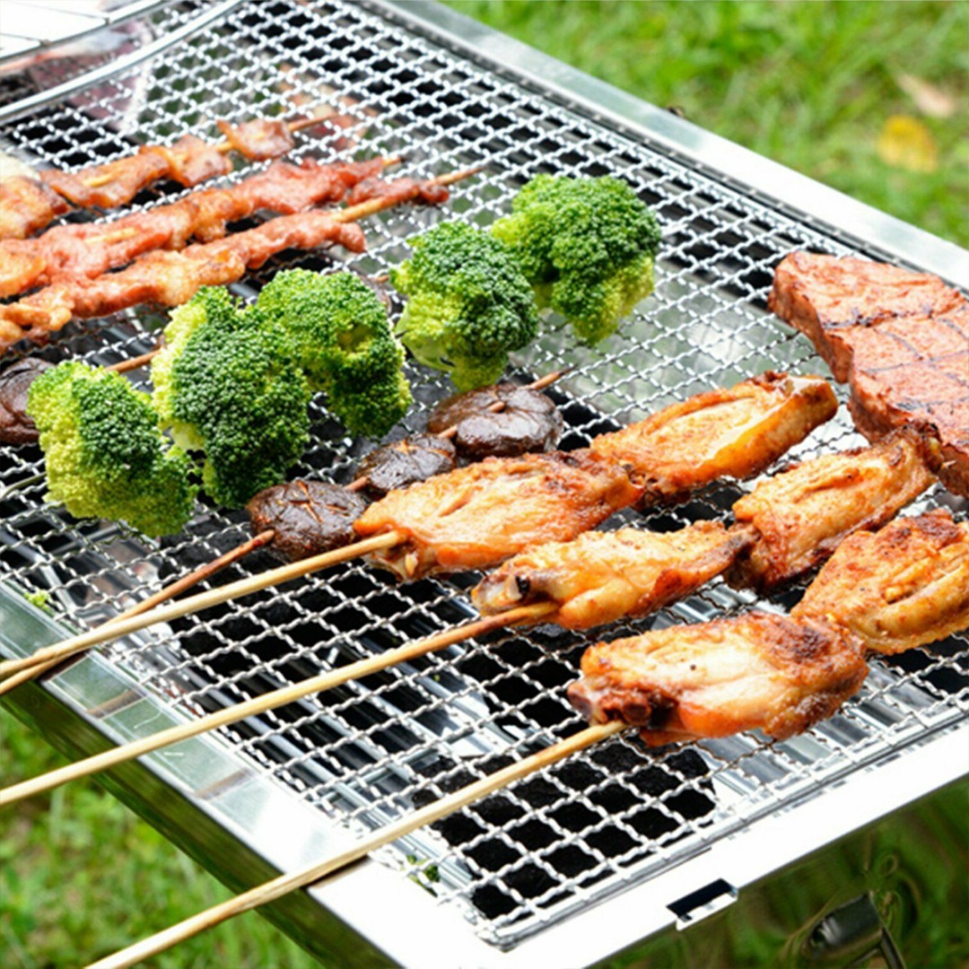 1pcs/2pcs 50 * 38cm BBQ Grill  - огляд і ціна Camping Cooking Vegetables