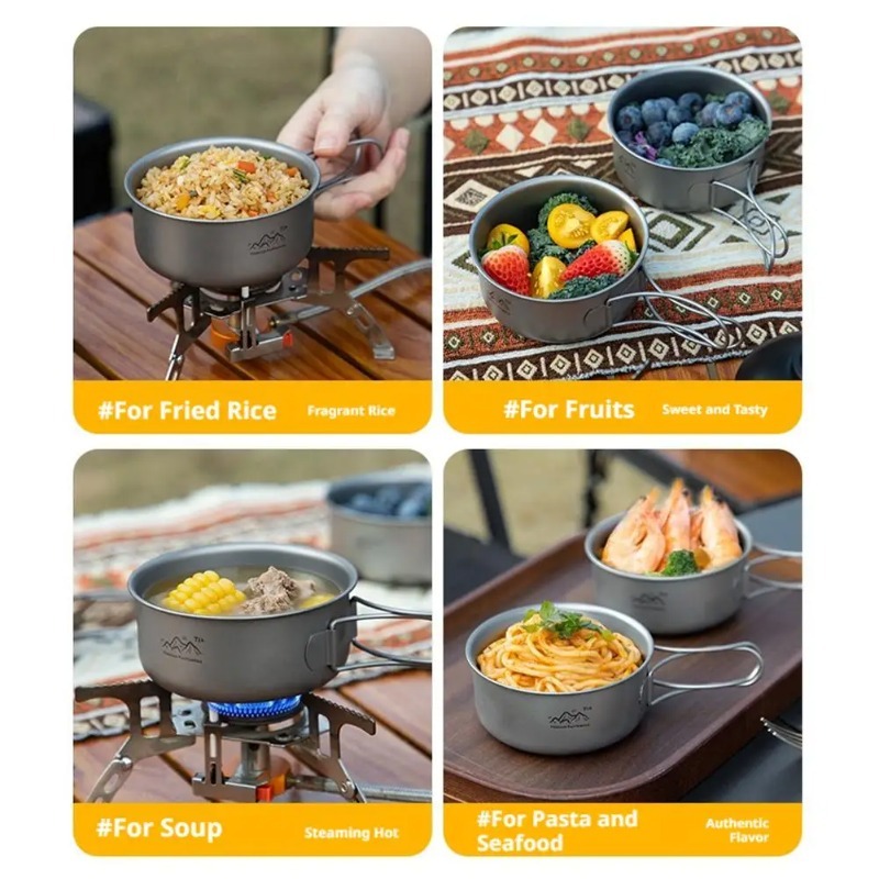 Ultralight Titanium Camping Po - огляд і ціна Camping Cooking Noodles
