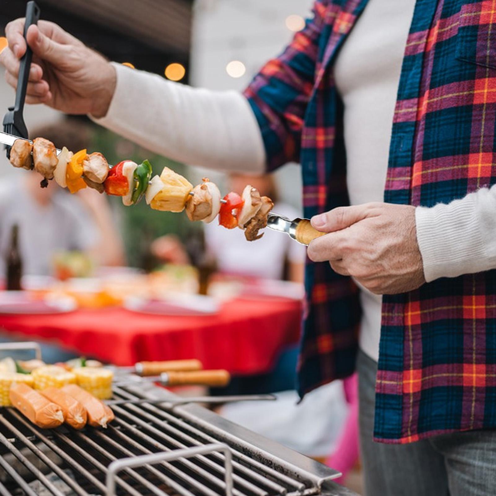 Metal Grilling Skewers Grillin - огляд і ціна Camping Cooking Vegetables