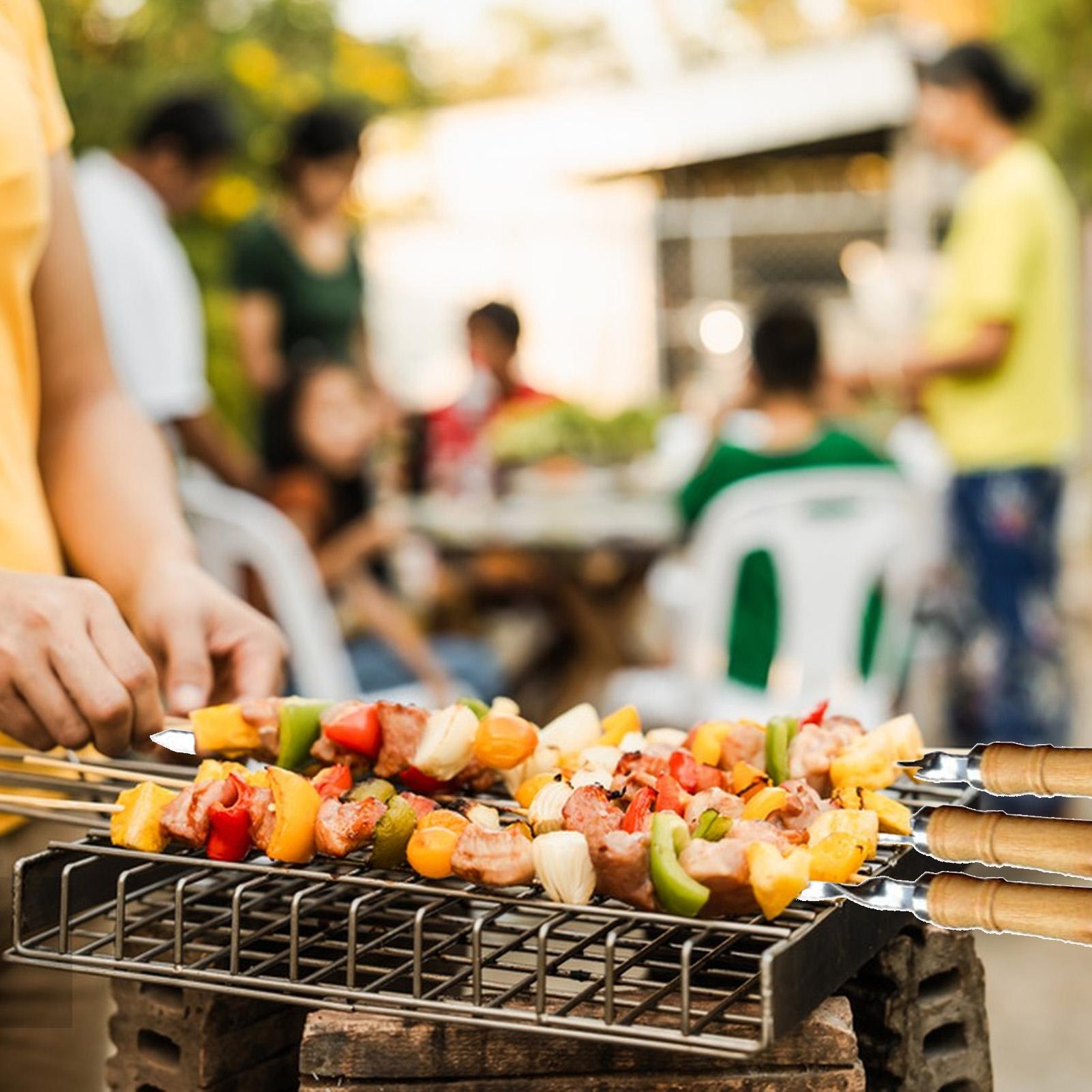 Metal Grilling Skewers Grillin - огляд і ціна Camping Cooking Vegetables