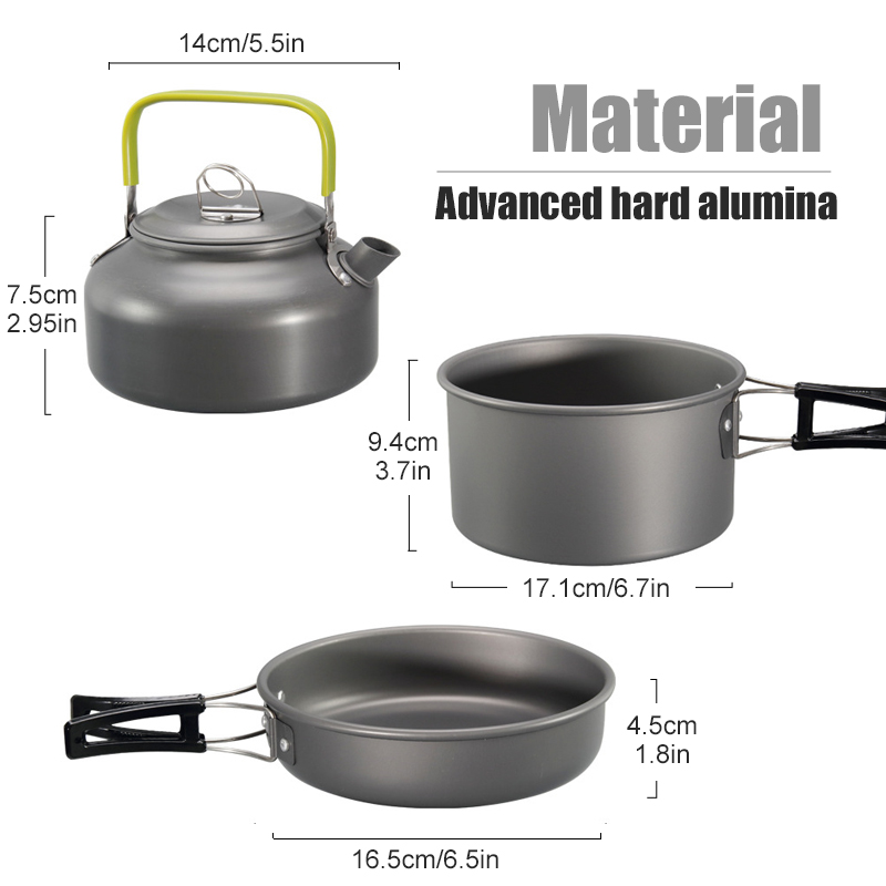 WESTTUNE Camping Cookware Kit  - огляд і ціна Camping Cooking Set With Kettle