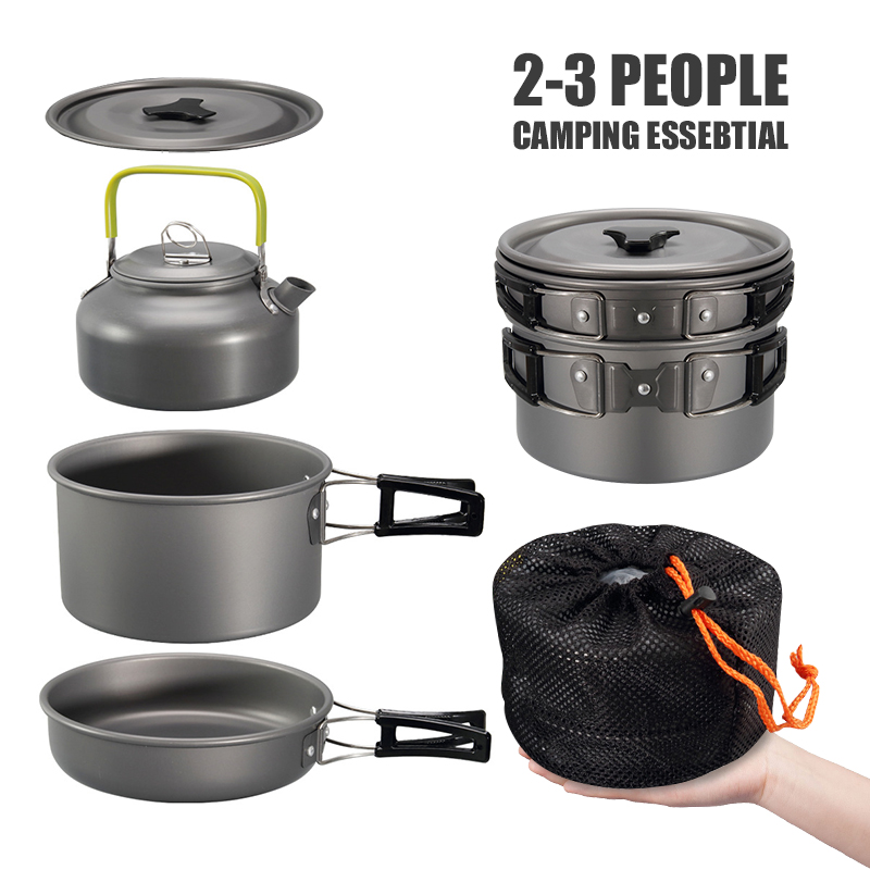 WESTTUNE Camping Cookware Kit  - огляд і ціна Camping Cooking Set With Kettle
