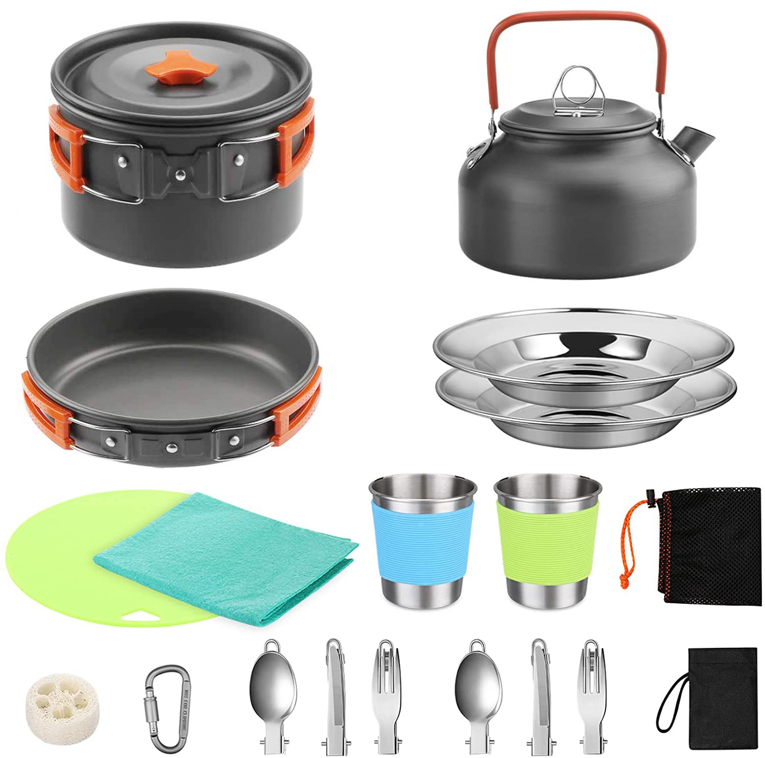 Complete 2-3 Person Camping Co - огляд і ціна Camping Cooking Set With Kettle