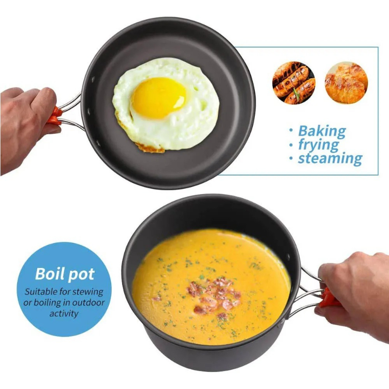 Camping Cooking Set, Outdoor K - огляд і ціна Camping Cooking Set With Kettle