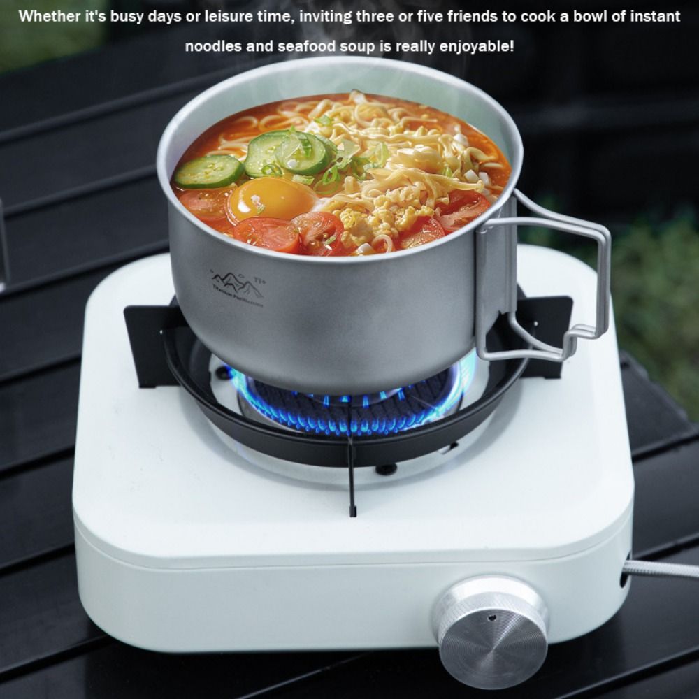 Compact Titanium Alloy Camping - огляд і ціна Camping Cooking Noodles
