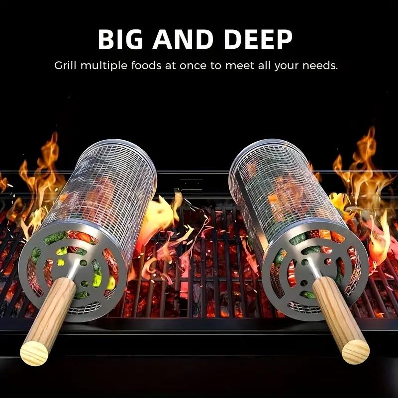 Stainless Steel BBQ Grill Bask - огляд і ціна Camping Cooking Bbq