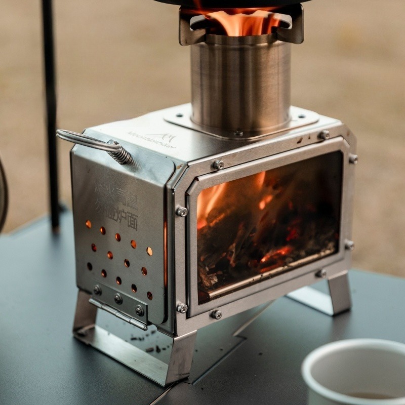 Stainless Steel Heating Stove  - огляд і ціна Camping Cooking In Forest