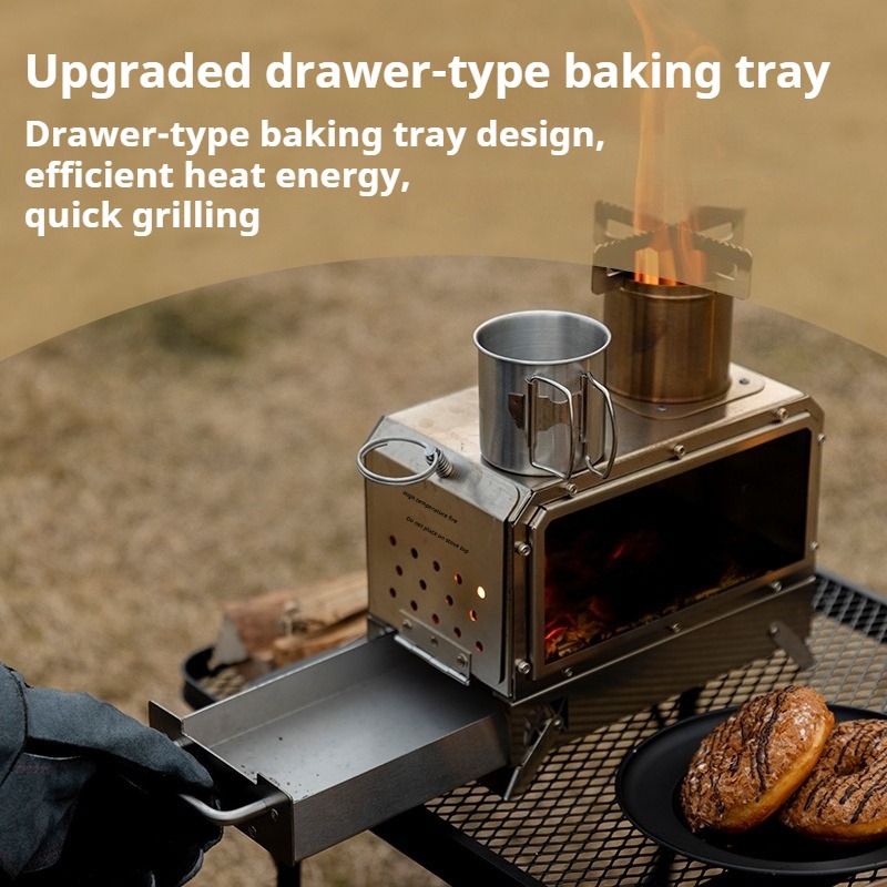 Stainless Steel Heating Stove  - огляд і ціна Camping Cooking In Forest