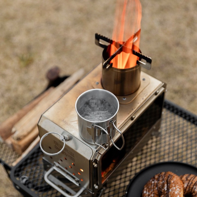 Stainless Steel Heating Stove  - огляд і ціна Camping Cooking In Forest