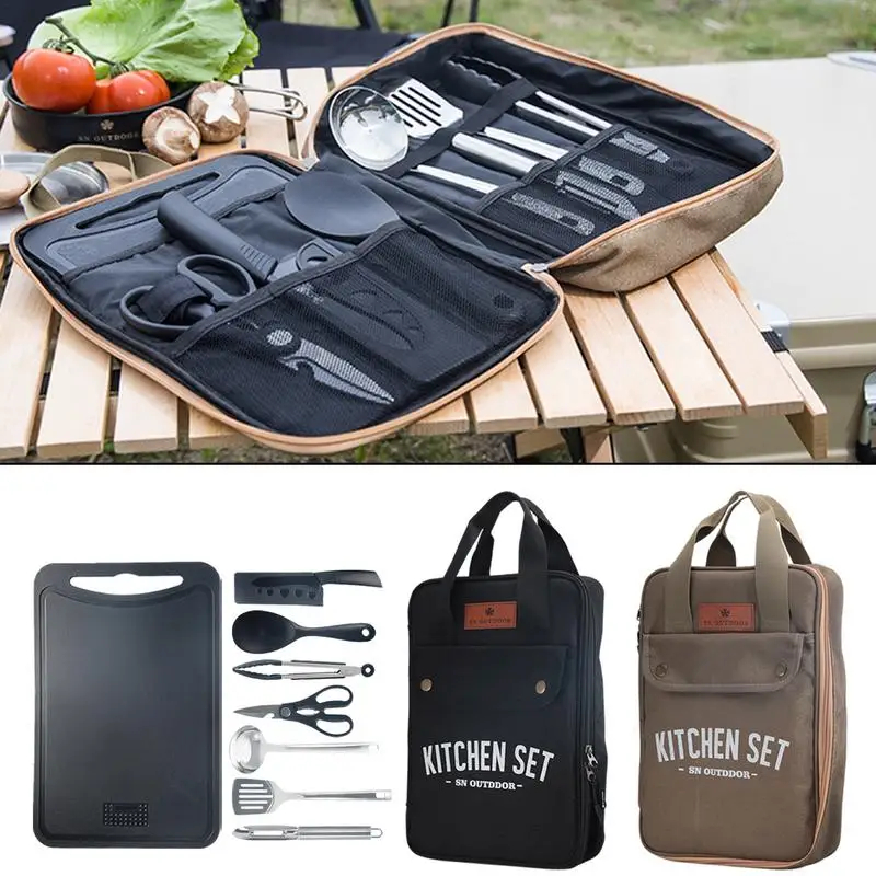 8pcs Camping Kitchen Cookware  - огляд і ціна Camping Cooking Unit