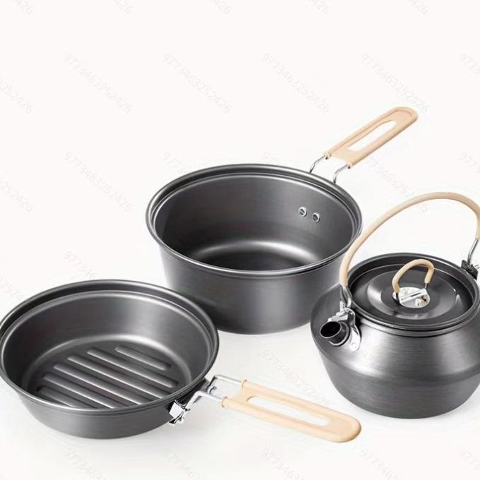 Outdoor Teapot Set Pot Camping - огляд і ціна Camping Cooking Set With Kettle