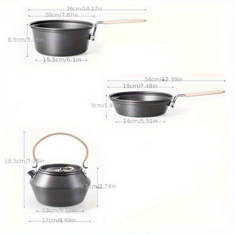 Outdoor Teapot Set Pot Camping - огляд і ціна Camping Cooking Set With Kettle