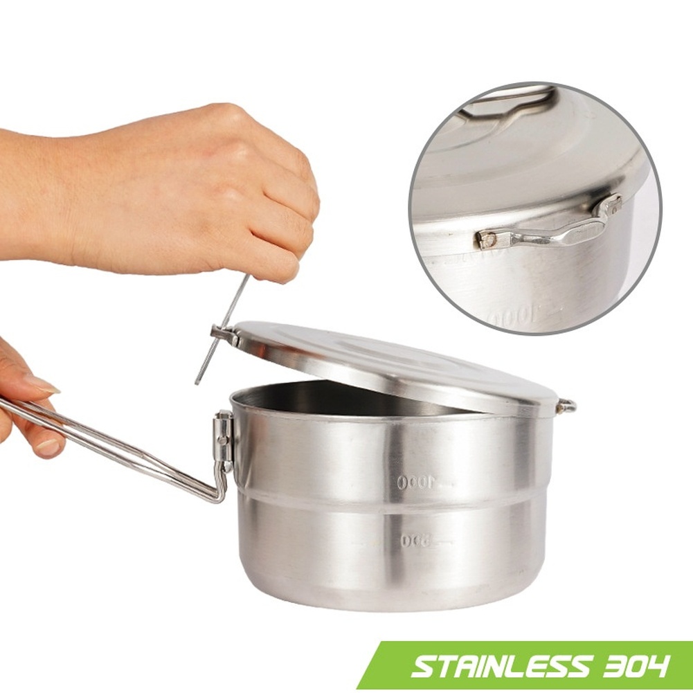 1.5L 304 Stainless Steel Campi - огляд і ціна Camping Cooking Box Set
