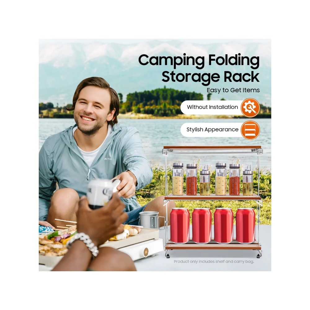 Camping Folding Storage Rack 3 - огляд і ціна Camp Grill Portable Folding