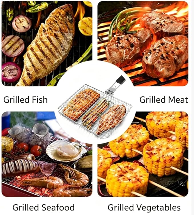 Grill Basket Large Portable Fo - огляд і ціна Camping Cooking Vegetables