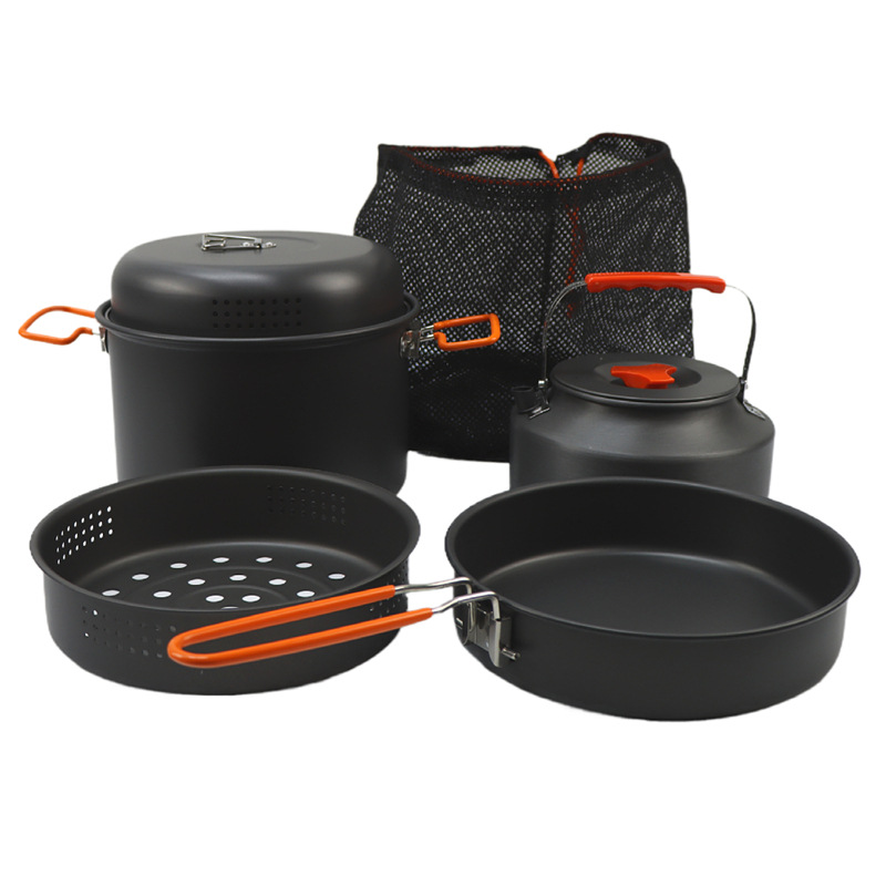 Outdoor Cookware Set Camping C - огляд і ціна Camping Cooking Set With Kettle