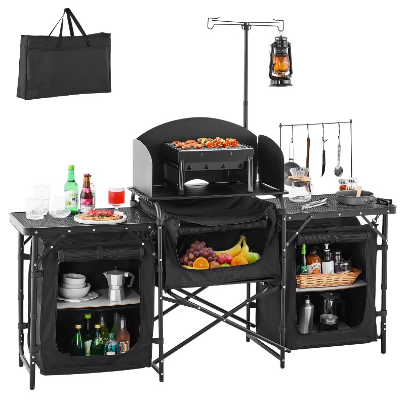 【Hot】VEVOR Camping Kitchen Tab - огляд і ціна Camping Cooking Cupboard