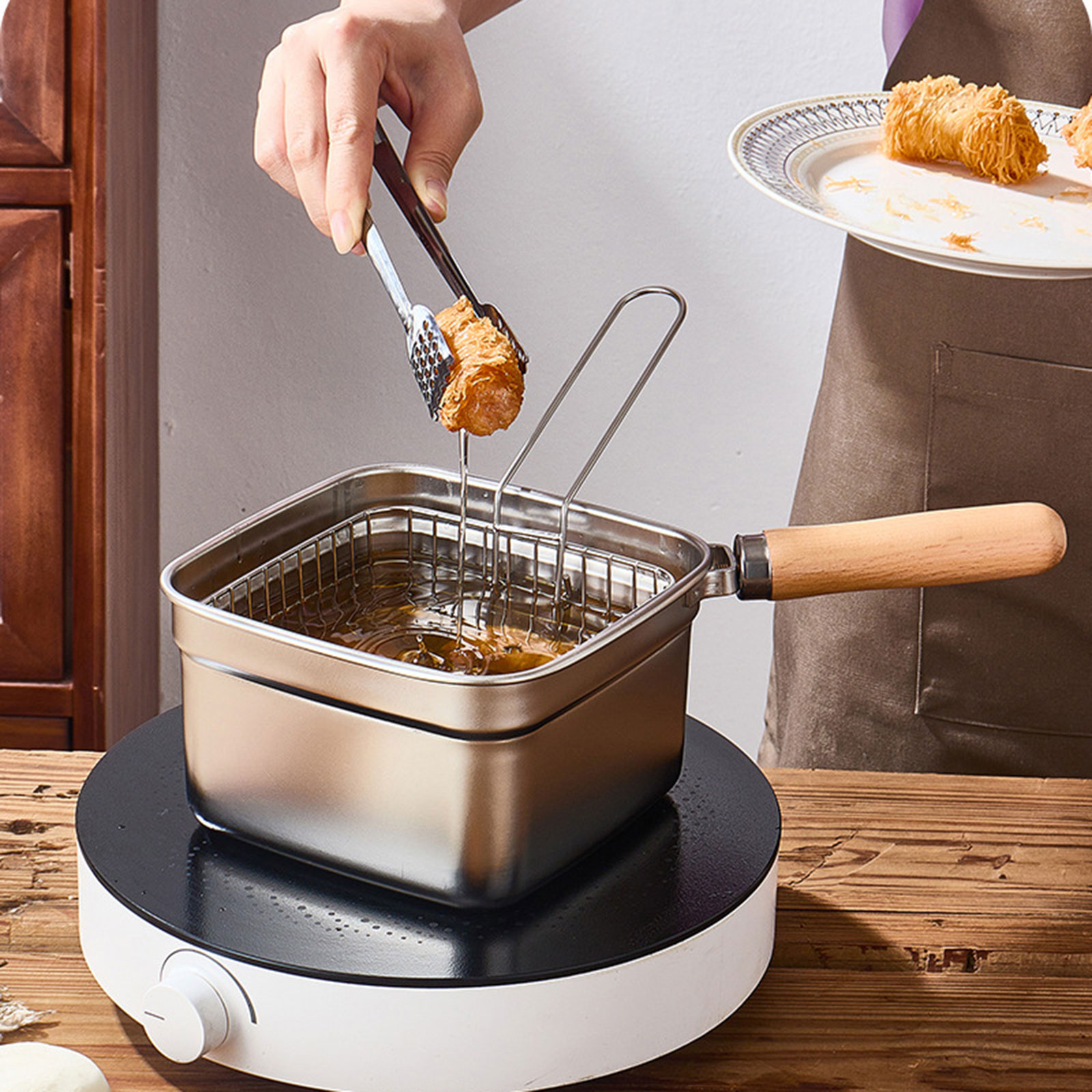 Mini Deep Fryer Pot for Campin - огляд і ціна Camping Cooking Vegetables