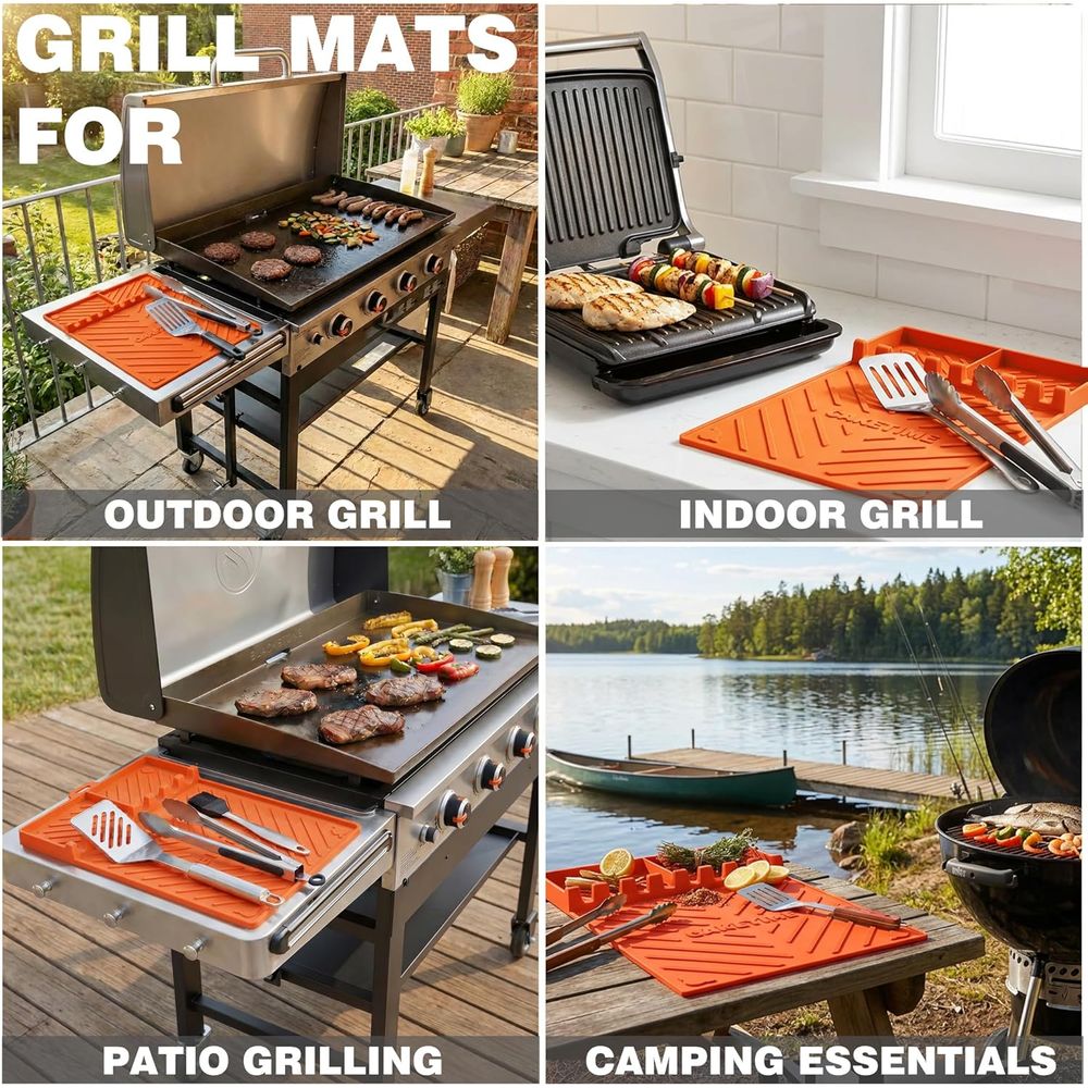 Silicone Grill Mats or Griddle - огляд і ціна Camping Cooking Bbq