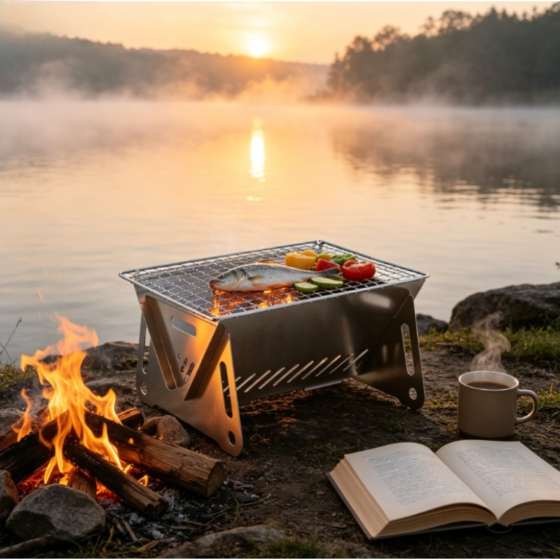 Stainless Steel Incinerator Gr - огляд і ціна Camp Grill Portable Folding