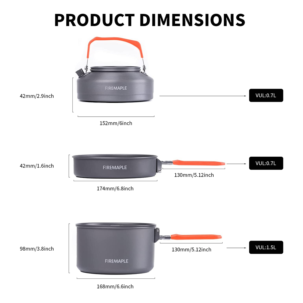 Fire Maple Picnic Pot Pan Set  - огляд і ціна Camping Cooking Box Set