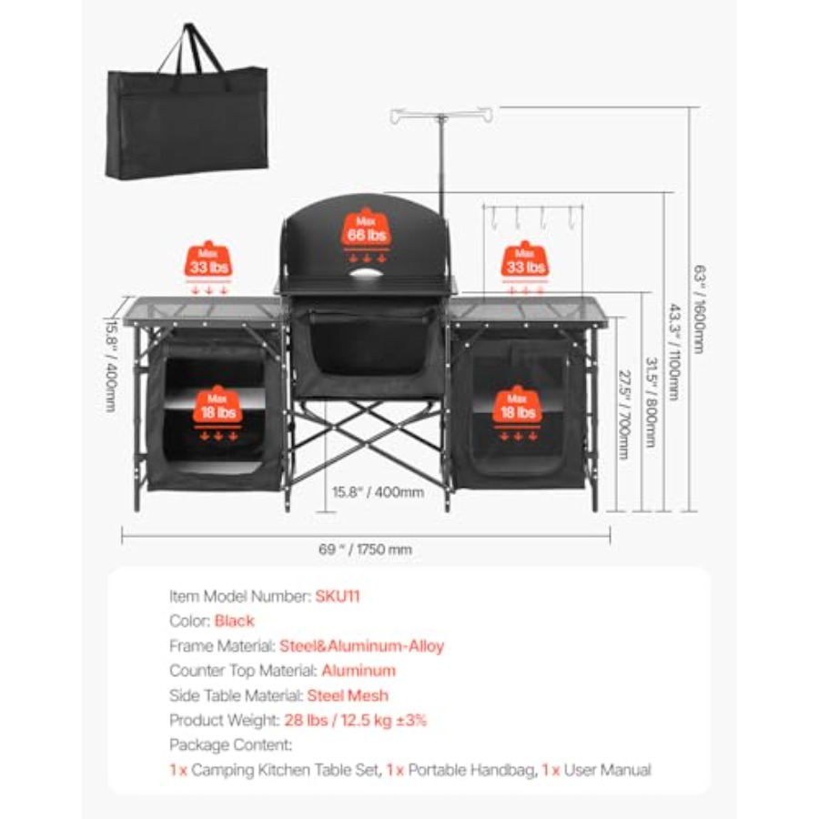 Camping Kitchen Table, Outdoor - огляд і ціна Camping Cooking Cupboard