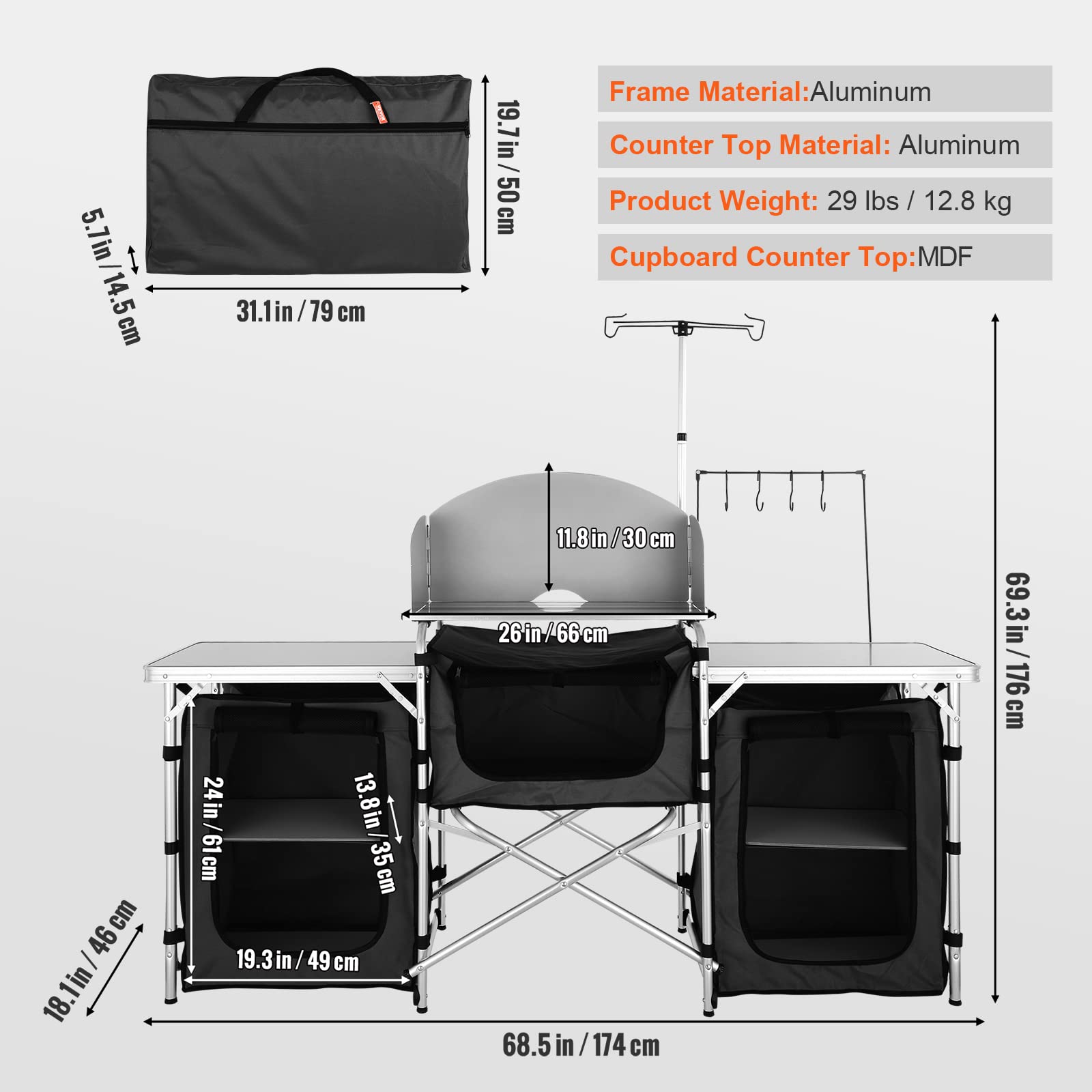 Folding Outdoor Cooking Table  - огляд і ціна Camping Cooking Cupboard