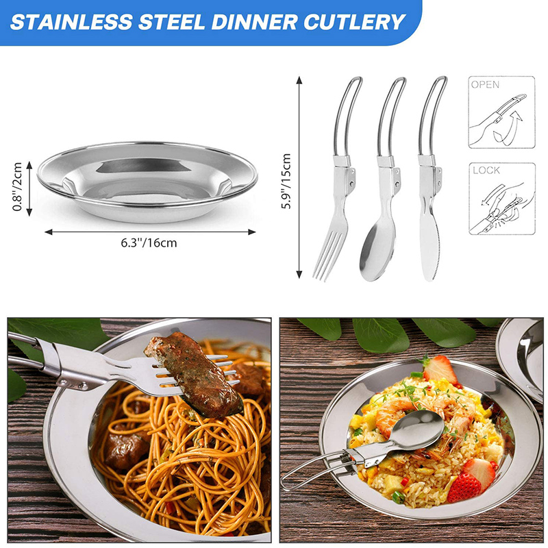 1 Set Outdoor Pot Pan Camping  - огляд і ціна Camping Cooking Set With Kettle