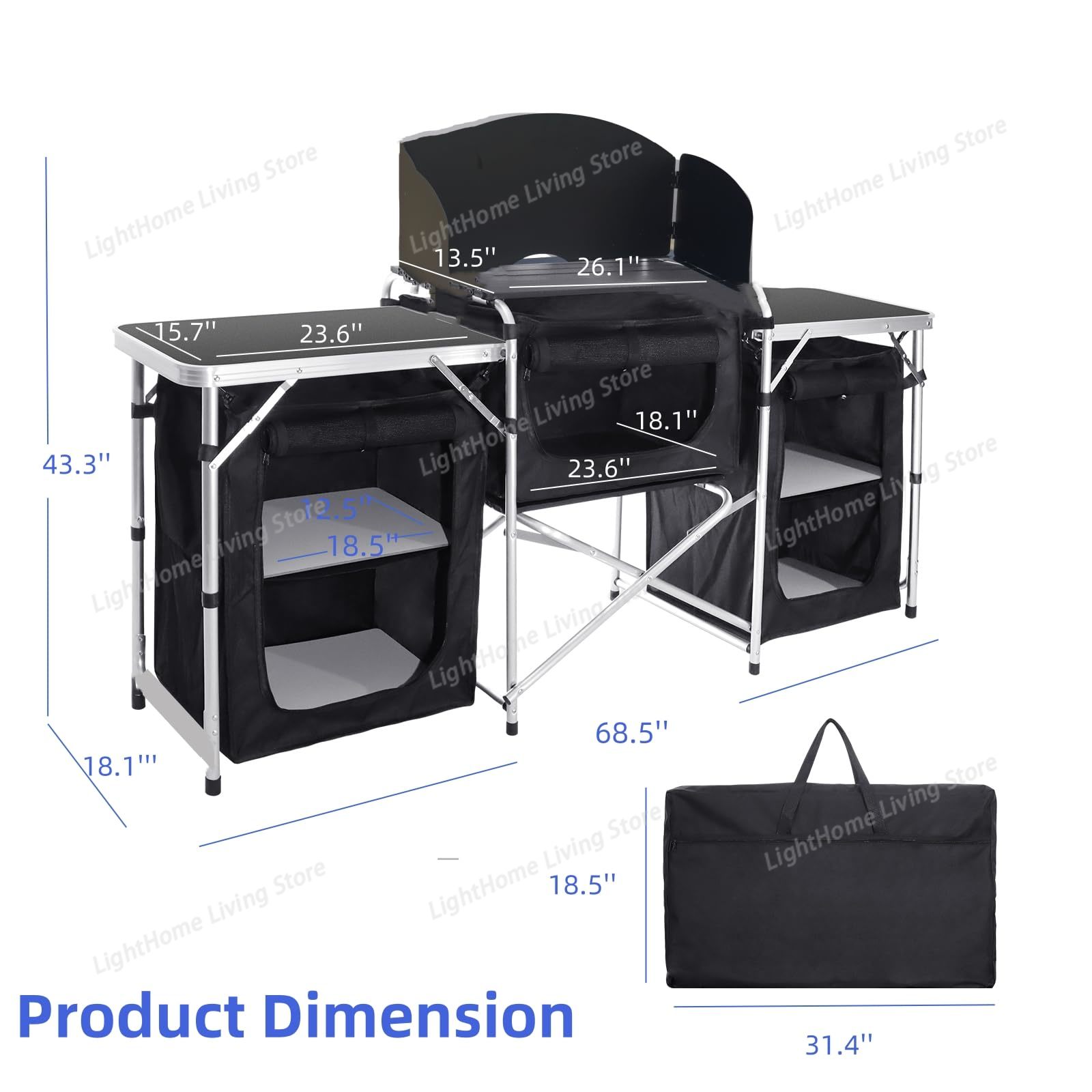 Portable Aluminum Camping Kitc - огляд і ціна Camping Cooking Cupboard