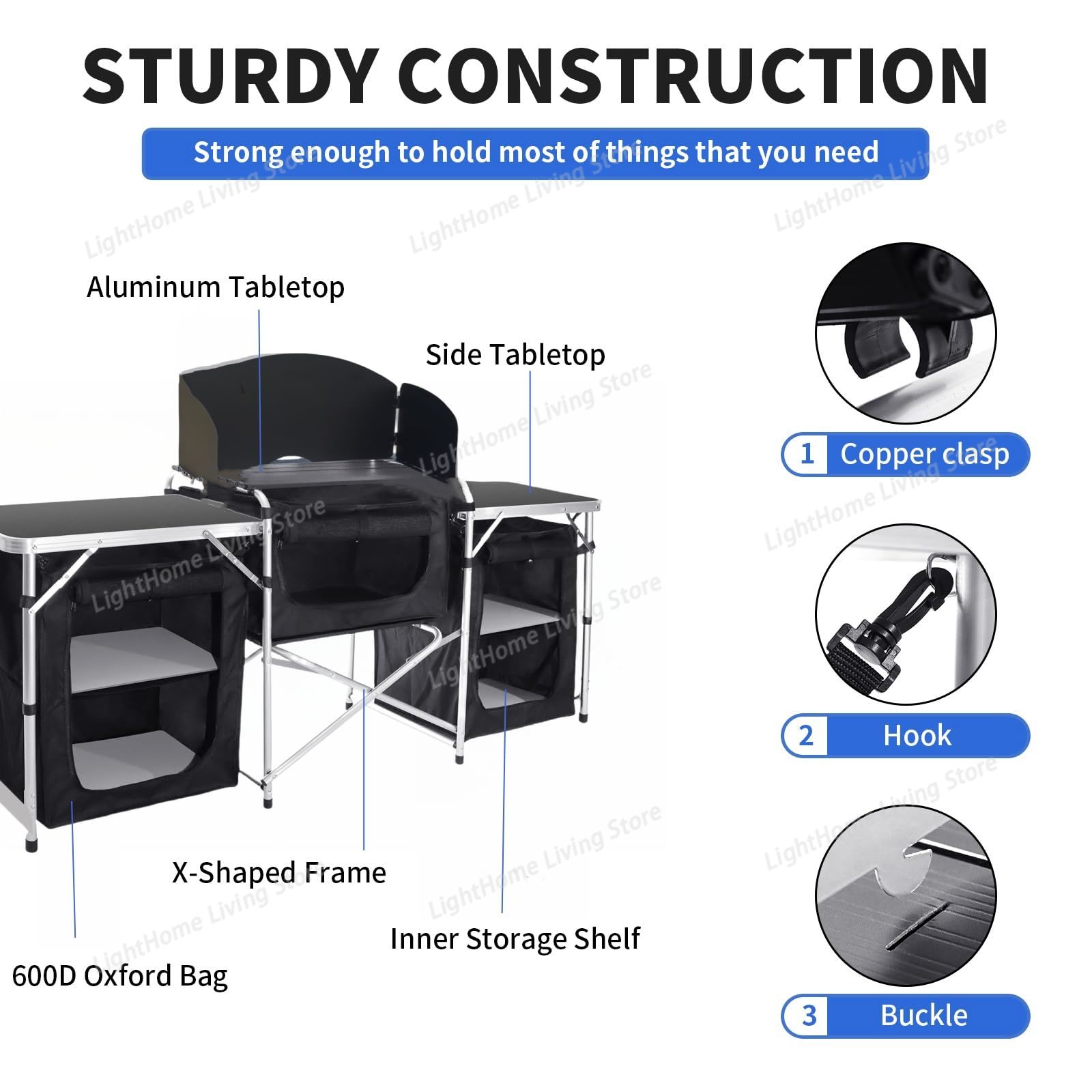 Portable Aluminum Camping Kitc - огляд і ціна Camping Cooking Cupboard