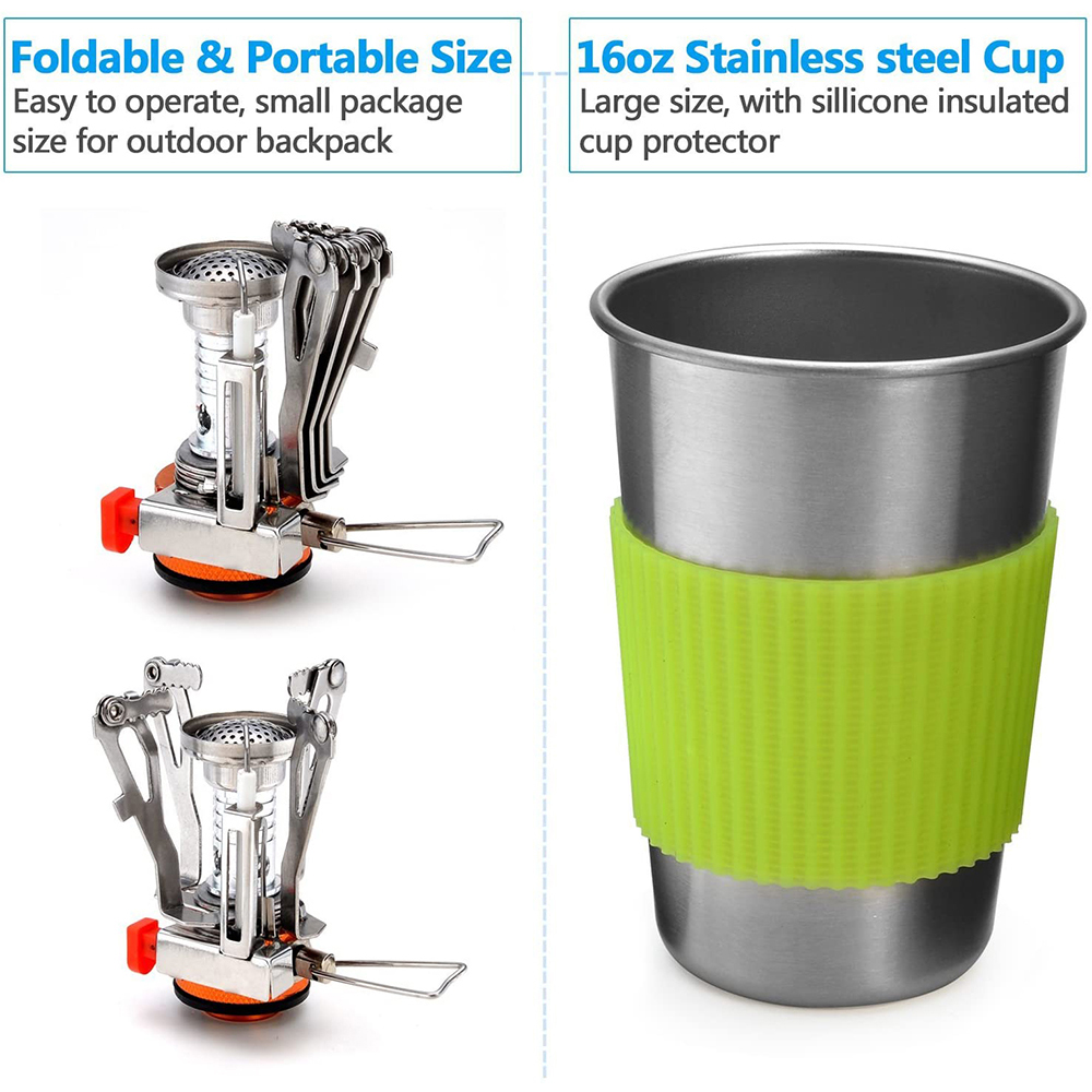 Camping Cookware Kit with Stov - огляд і ціна Camping Cooking Ware