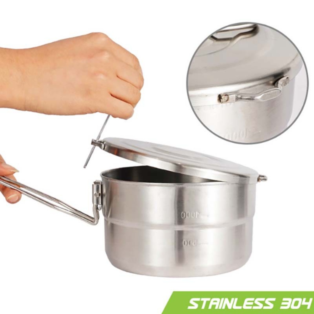 Stainless Steel Outdoor Pot wi - огляд і ціна Camping Cooking Materials